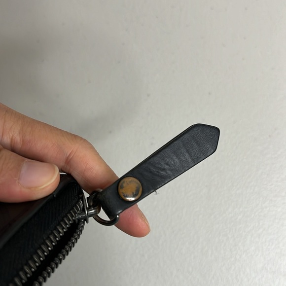 ■Authentic Burberry long wallet check round zipper long wallet PVC leather dark - Picture 9 of 10